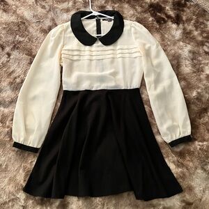 Cute Black and White Vintage Aesthetic Dress